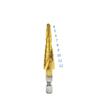 For Stainless Steel Iron Metal Sheet Hole Cutter HSS-Co M35 Cobalt Step Drill Bit 4-12mm Hex Shank Spiral Flute Pagoda Drill Bit