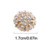 6pcs Rhinestone Button Covers Cufflinks Women Shirt Button Fashion Luxulry Crystal Alloy Copper Shirt Button Clips Buttons