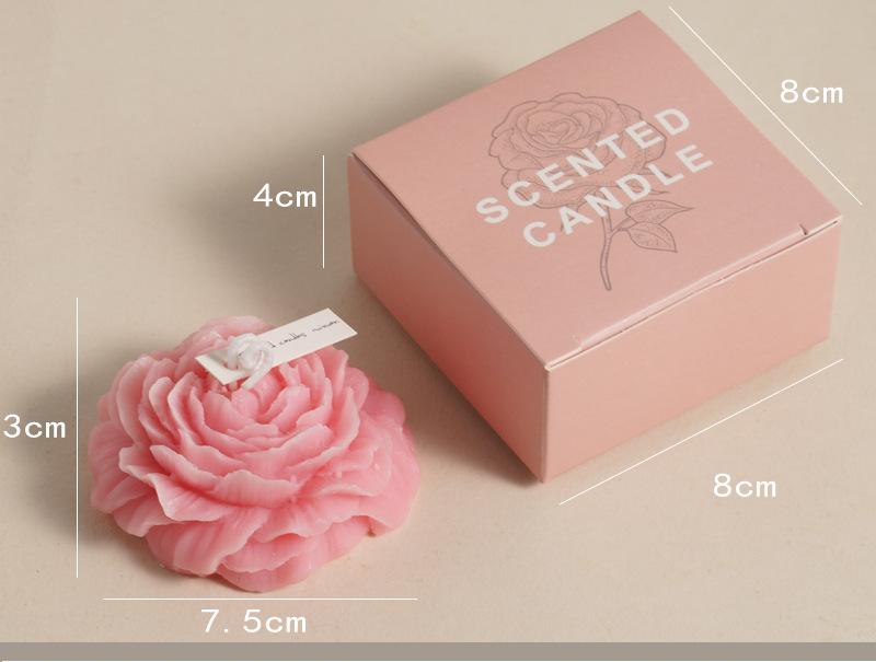 T-10 Peony Flower Scented Candle Handmade for Birthday Wedding Souvenir Gift Party Decoration Delicate Fragrance Aroma