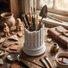 Ancient Greek Style Roman Pillar Pen Holder Roman Column Storage Box Makeup Brush Storage Stone Pillar Irregular Pen Container