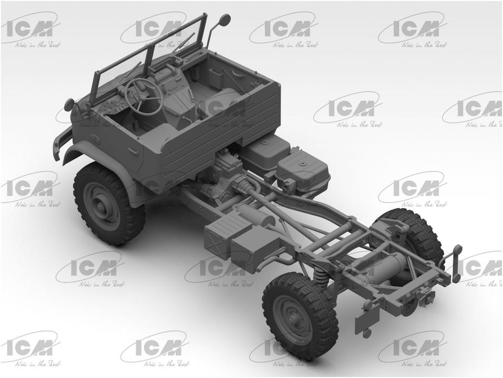 ICM 1/35 Deutscher Unimog S404 Militärlastwagen Plastikmodell 35135