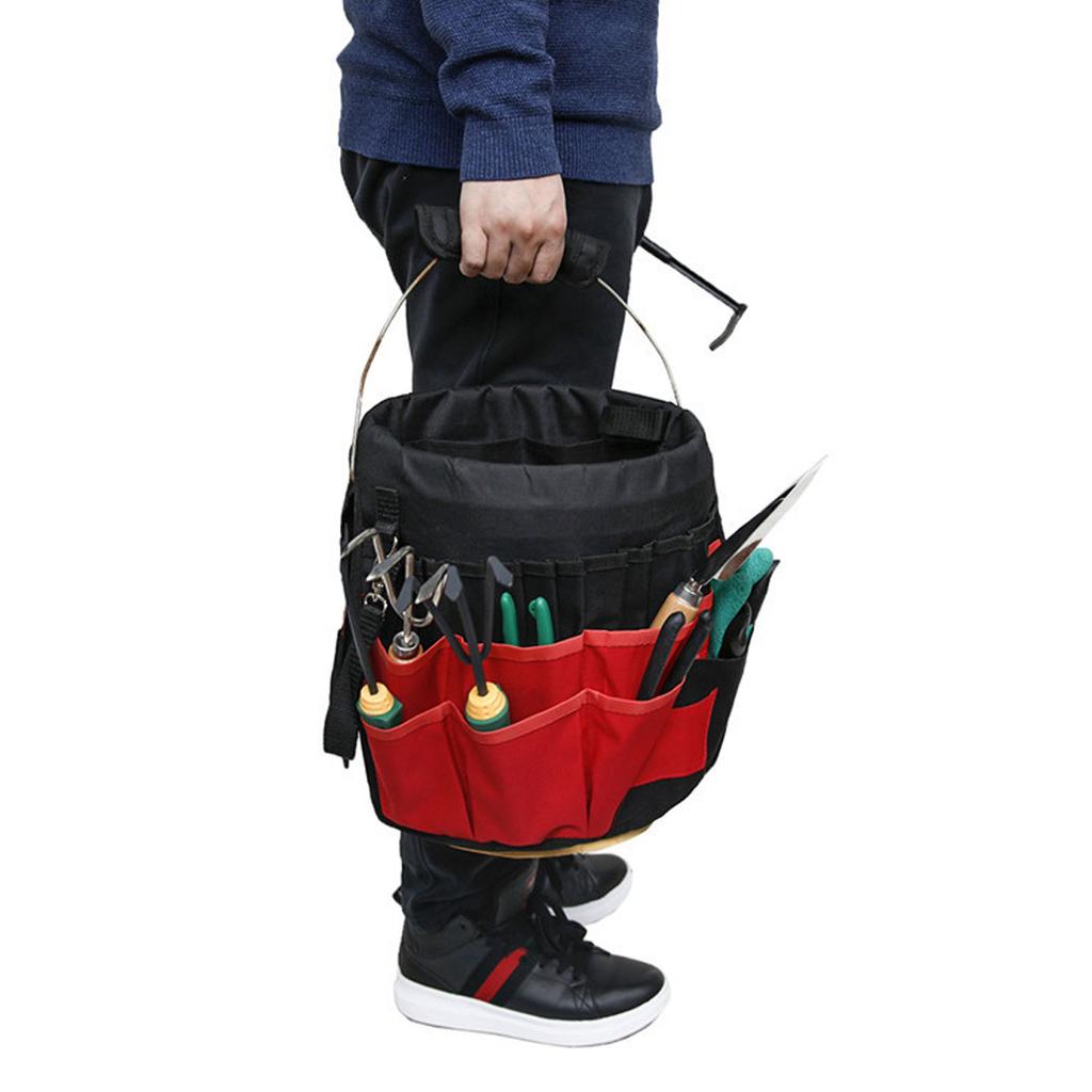 Gardening Tools Organizer 42 Pockets Tools Holder Bag Multi-Purpose Trays Organizer, Insert Bucket for Garden Working