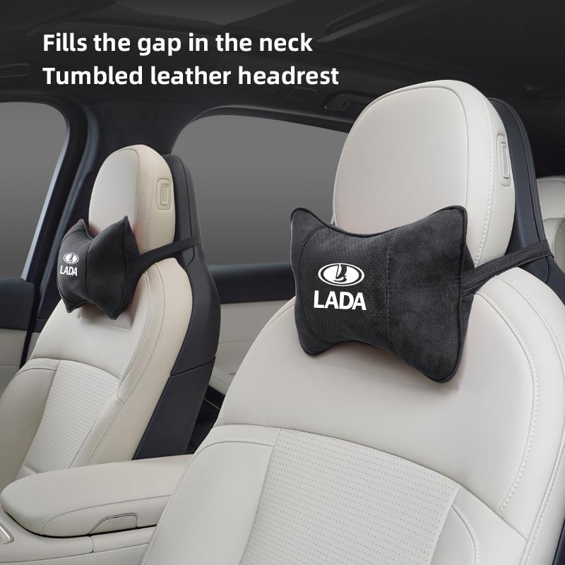 Suede Headrest Car Breathable Memory Foam Neck Pillow For Lada Niva 2107 Xray Vesta Priora Granta Kalina Samara Largus 2106 NN34