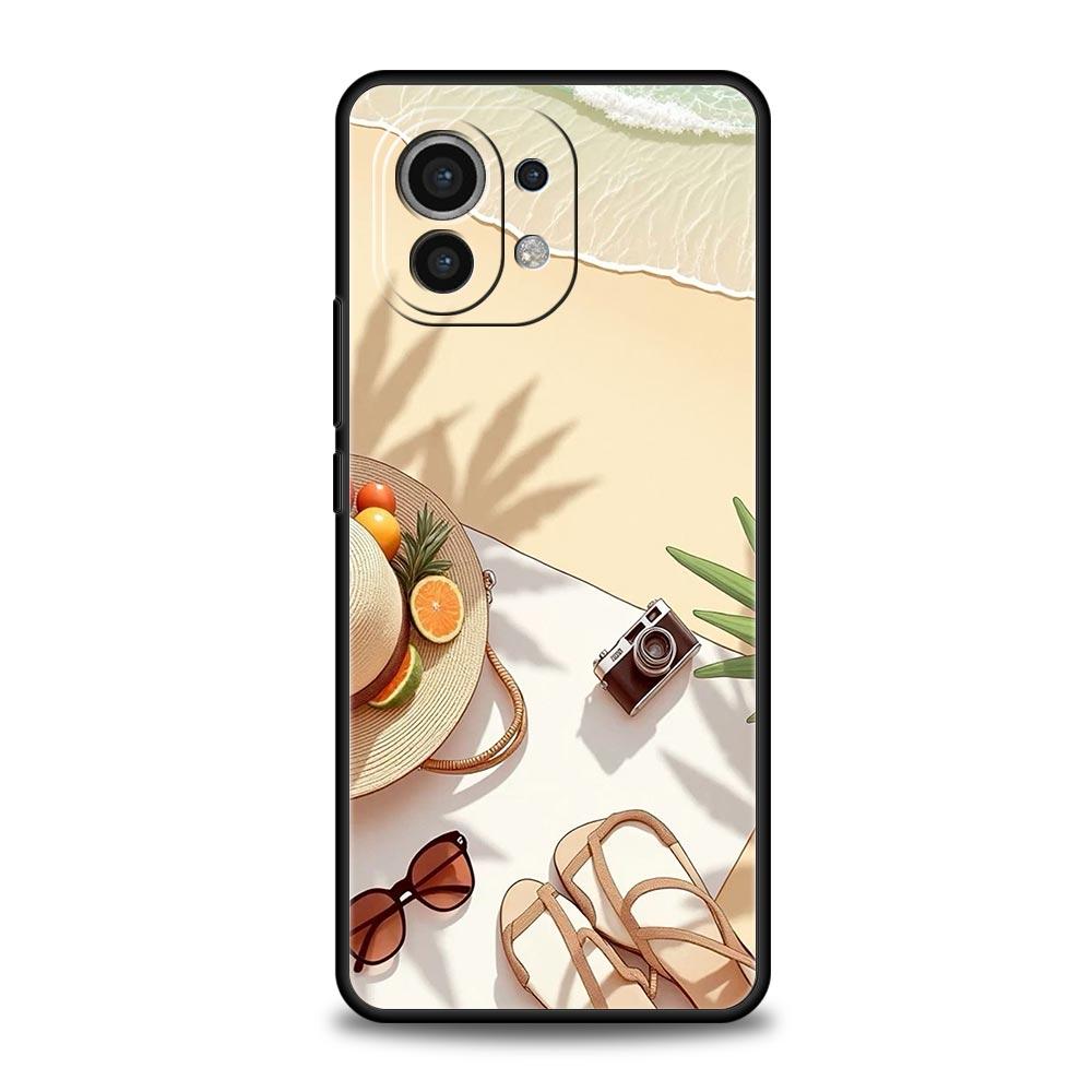 

Summer Beach Phone Case Cover for Xiaomi Mi 17 15 14 13 12 11 Ultra 15T 14T 13T 12T 11T Pro Lite 5G Soft TPU Shell Fundas Capas Xiaomi 12 Pro