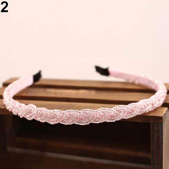 Women Fashion Beads Rhinestone Head Chain Headband Head Piece Hair Band