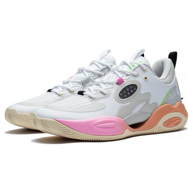 Li Ning Wade ALLDAY Slip Resistant, Abrasion Resistant, Breathable Low Top Basketball Shoes White Gray ABPT007-6