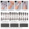 30Pcs Fake Nails French Style Gradient Cat Eyes Press On Full Cover Artificial Three Sizes Available False Nails Nail Enthusias