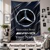 Wall Hanging Tapestry With Custom Name & Text, Mercedes Trucks Decorative Tapestry For Bedroom