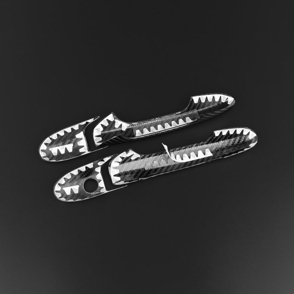 AIRSPEED Carbon Fiber Door Handle Door Handle Protector Garnishes for Abarth and Fiat 500 Custom Exterior A Car Accessory Tape Perfect for Abarth and