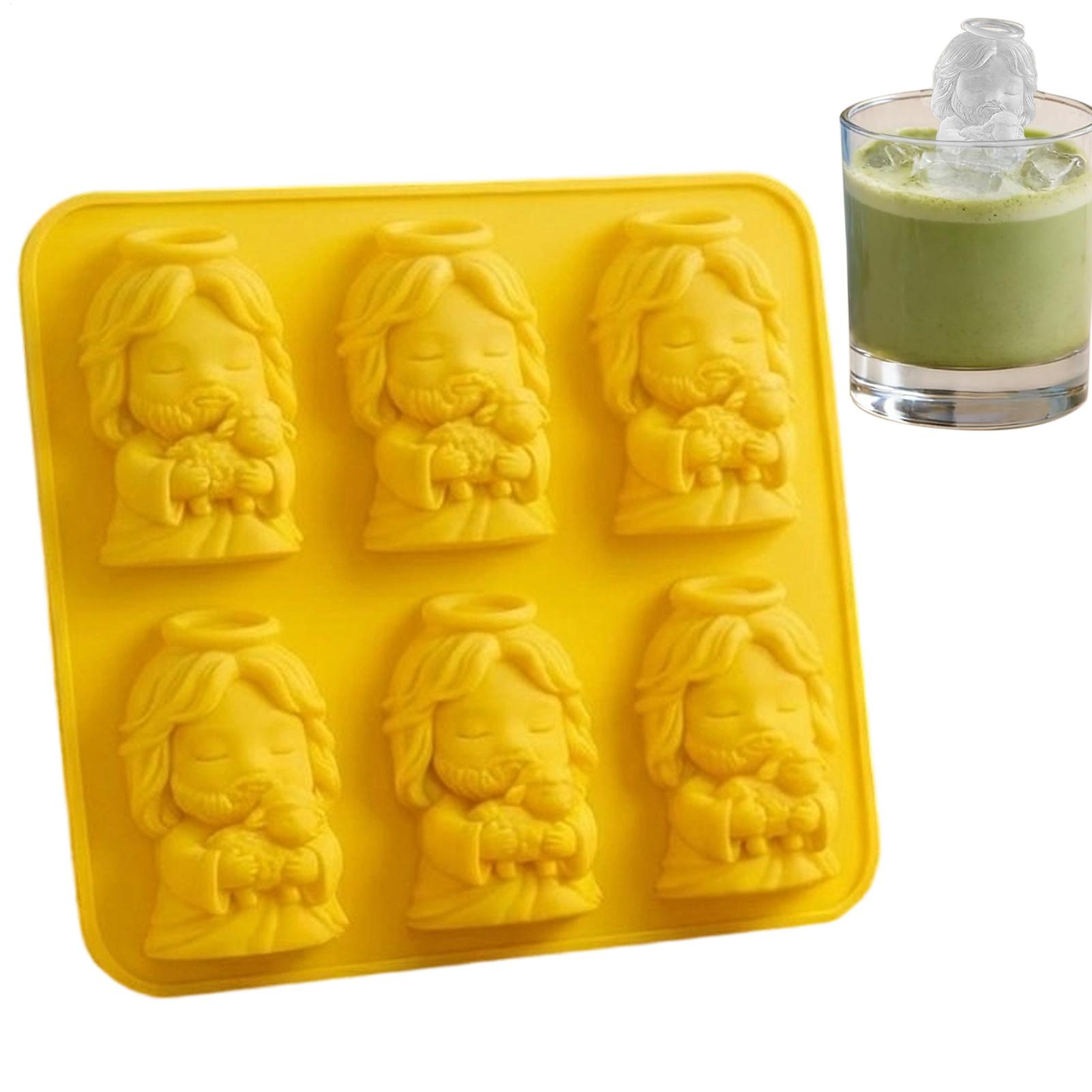 

3D Jesus And Lamb Silicone Ice Mold 6-Cavity Jesus Easy Release Food Grade Mini Jesus And Lamb Ice Trays Chocolate Molds China Mainland