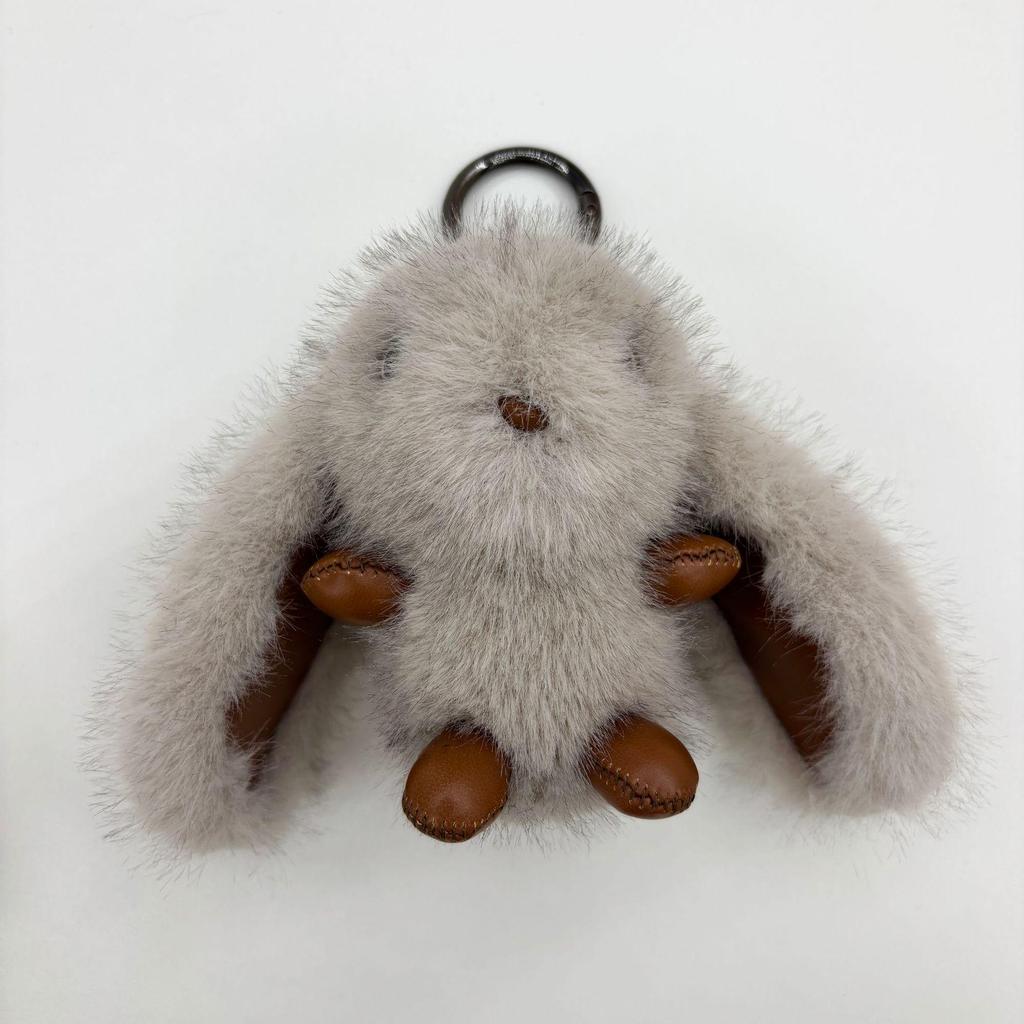 High-End Plush Rabbit Keychain & Backpack Accessory
