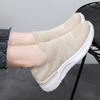 Breathable Mesh Women's Running Shoes Knitted Casual Sneakers Soft Walking Shoes Slip-on Flats Socks Shoes