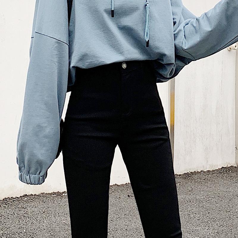 Leggings Women's Outer Wear Summer Thin High Waist Tight Elastic Small Black Pants Small Feet Magic Black Pencil Pants Spring and Autumn