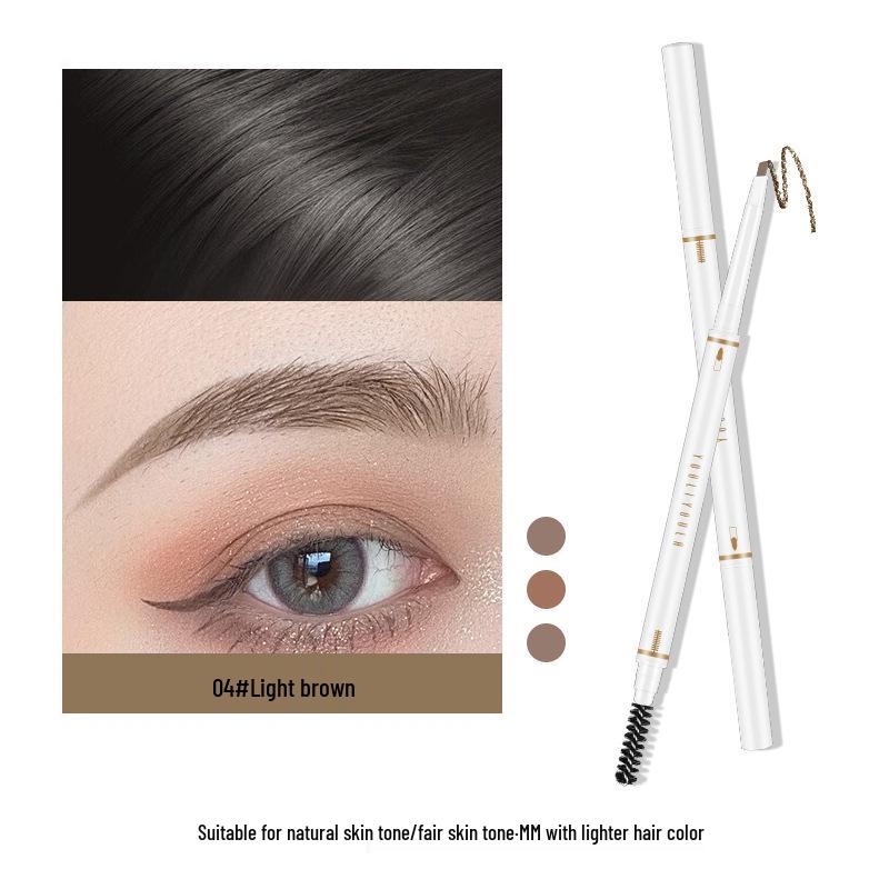 Ultra-Fine Double-Ended Machete Eyebrow Pencil: Waterproof, Sweatproof, Quick-Drying, Smudge-Proof, Long-Lasting, Fade-Resistant.