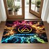 Linkin Park Design Crystal Velvet Rug Soft Decorative Mat for Bedroom Entrance