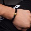 Vintage Lion Head Beaded Bracelets Men Obsidian Lava Stone Dog Paw Charm Bracelets & Bangles for Women Friendship Jewelry Gift