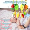 Baby-Rasselspielzeug zum Aufhängen, 4 Stück, Autositz, Kinderwagen-Spielzeug, weiches, quietschendes Spielzeug für Babys, Neugeborene, Kleinkinder, Auto, Bett, Kinderbett, Reiseaktivitäten