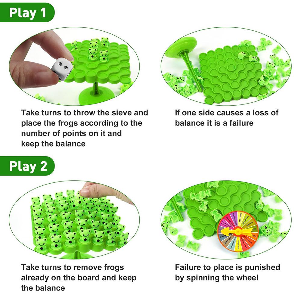 Montessori Math Toys Fun Frog Balance Tree Children Balancing Board Game Parent-child Interaction Tabletop Balance Game Toy Gift