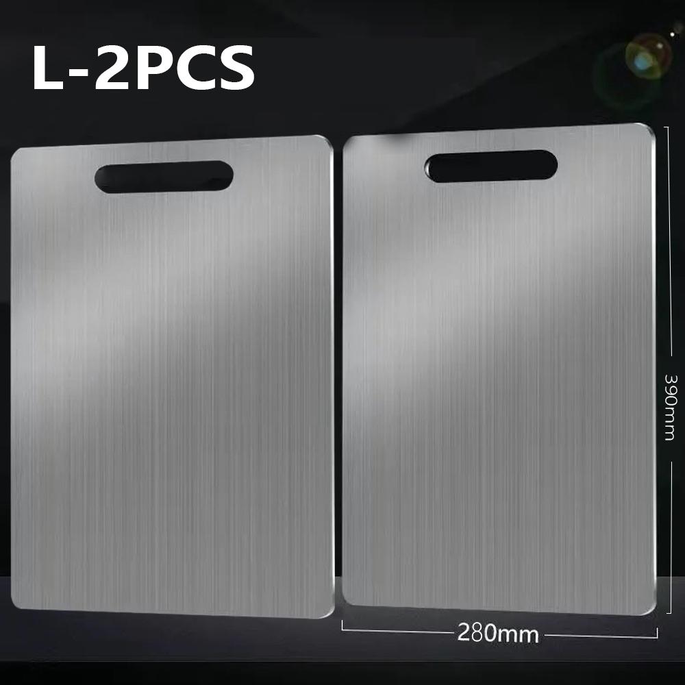 Stainless Steel Cutting Board for Kitchen Cooking Cutting Boards Portable Fruit Meat Chopping Double-Sided Cutting Board