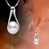 925 Sterling Silver New Woman Fashion Jewelry High Quality Crystal Zircon Pearl Agate Pendant Necklace Length 45CM