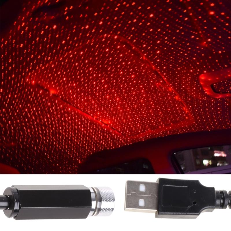 Car USB Star Beautiful Ceiling Light Starry for Sky Projection Decor Lamp Roof LED Protable Romantic Atmosphere Night Li