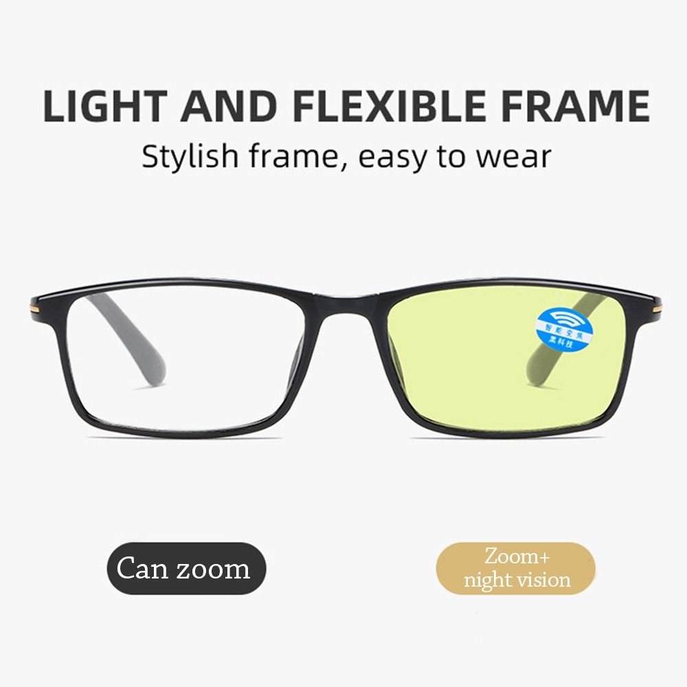 Night Vision Anti-Blue Light Reading Glasses Automatically Adjust Hyperopia Glasses  Office