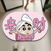 Cartoon Shin Chan Diatomaceous Earth Bath Mat Non-Slip Absorbent Floor Bathroom Kitchen Entryway