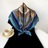 91 * 91Cm silk scarf women's square scarf new printed retro headscarf satin scarf wholesale