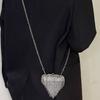 Water Diamond Mini Box Bag With Lock For Evening Outfits
