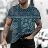 Fashion Paisley Graphics 3D Printed T-shirts Summer Trend Short Sleeve Casual Streetwear Oversized Cool T-shirts