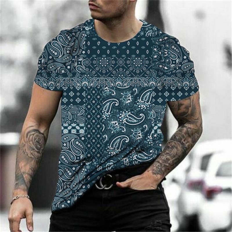 Fashion Paisley Graphics 3D Printed T-shirts Summer Trend Short Sleeve Casual Streetwear Oversized Cool T-shirts