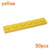 50PCS Size 1x6 Dot Plate MOC Assemble Particles DIY Building Blocks 1*6 Figures Bricks Educational Creative Toy for Kid 3666