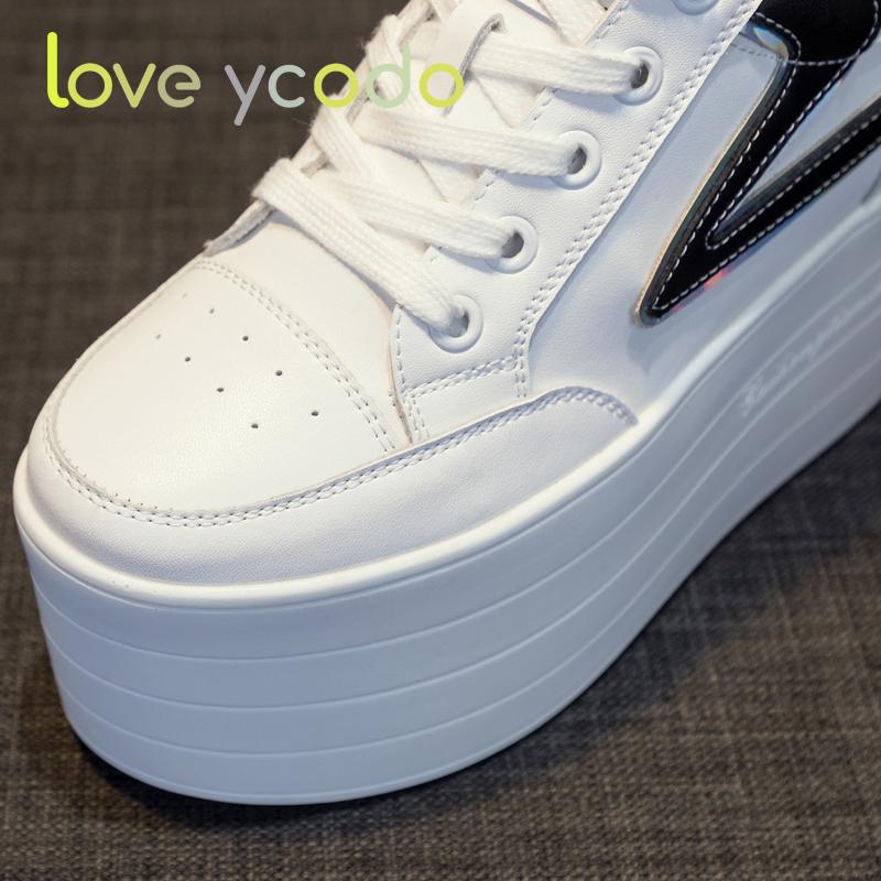 Spring and Autumn Women's Natural Leather Thick Sole Fashion Casual Shoes