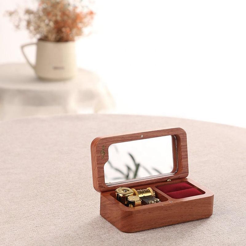 Custom Wedding Ring Music Box Rectangular Music Box Engagement Proposal Creative Gift DIY Engraving