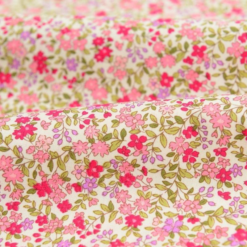 Classics Pastoral Floral Poplin Cotton Fabric DIY Children's Wear Cloth Make Bedding Quilt Decoration Home Sewing Cloth