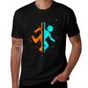 Portal Aquarell Spritzer T-Shirt Große Größe Rundhals T-Shirt