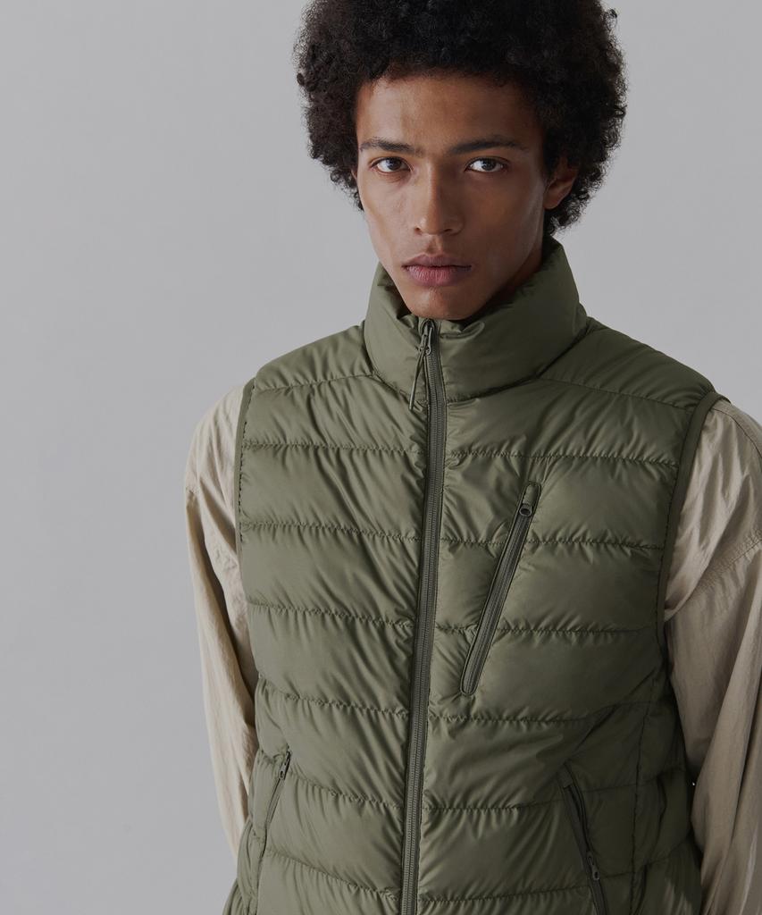 Musinsa Standard [City Leisure] High-Neck Light Down Vest [Khaki]