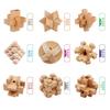 Wooden Kongming Lock 9-Piece Set: Educational Luban Puzzle Toys for Kids and Students