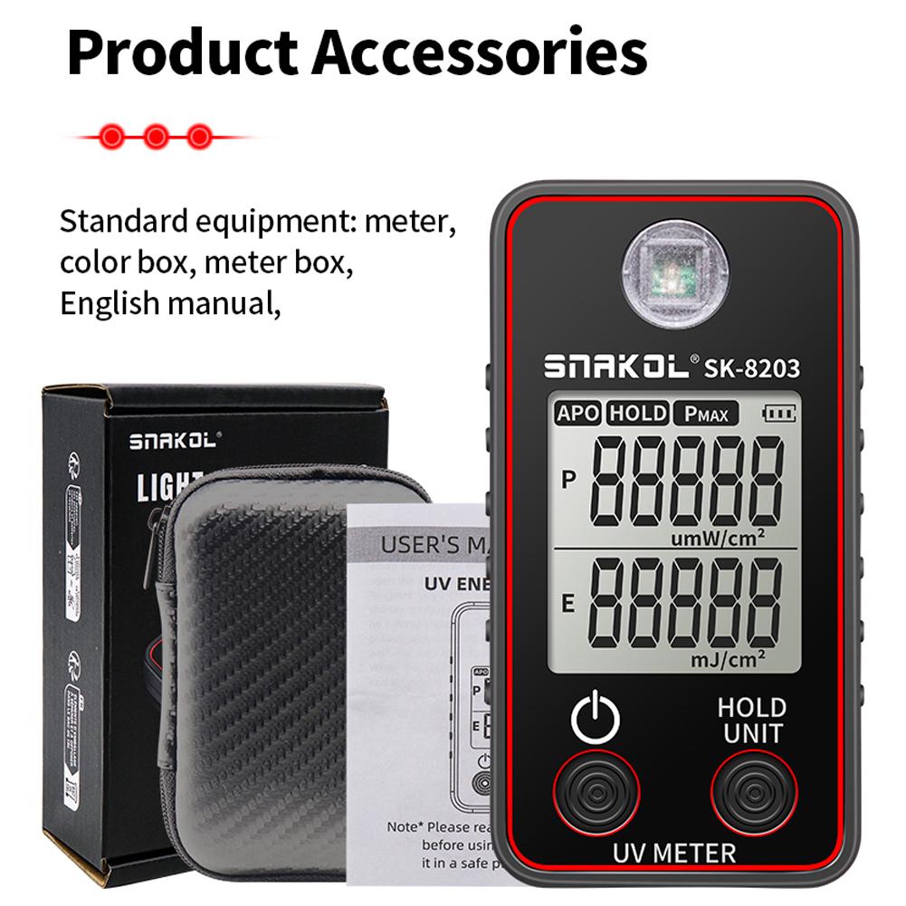 Hochpräzises Ultraviolett-Illuminameter Tragbares Beleuchtungsstärkemessgerät Handgehaltenes Beleuchtungstestmessgerät