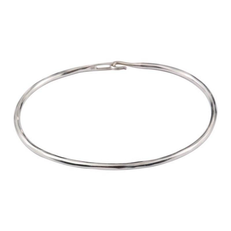 Handmade Sterling Bracelet Couples Trendy Minimalist Hip Hop Stackable Bangle Jewelry Men Women