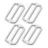 10PCS Webbing Buckles Strap Slide Adjuster Zinc Alloy Buckle for Clothing Backpack Belt Silver 49x26mm