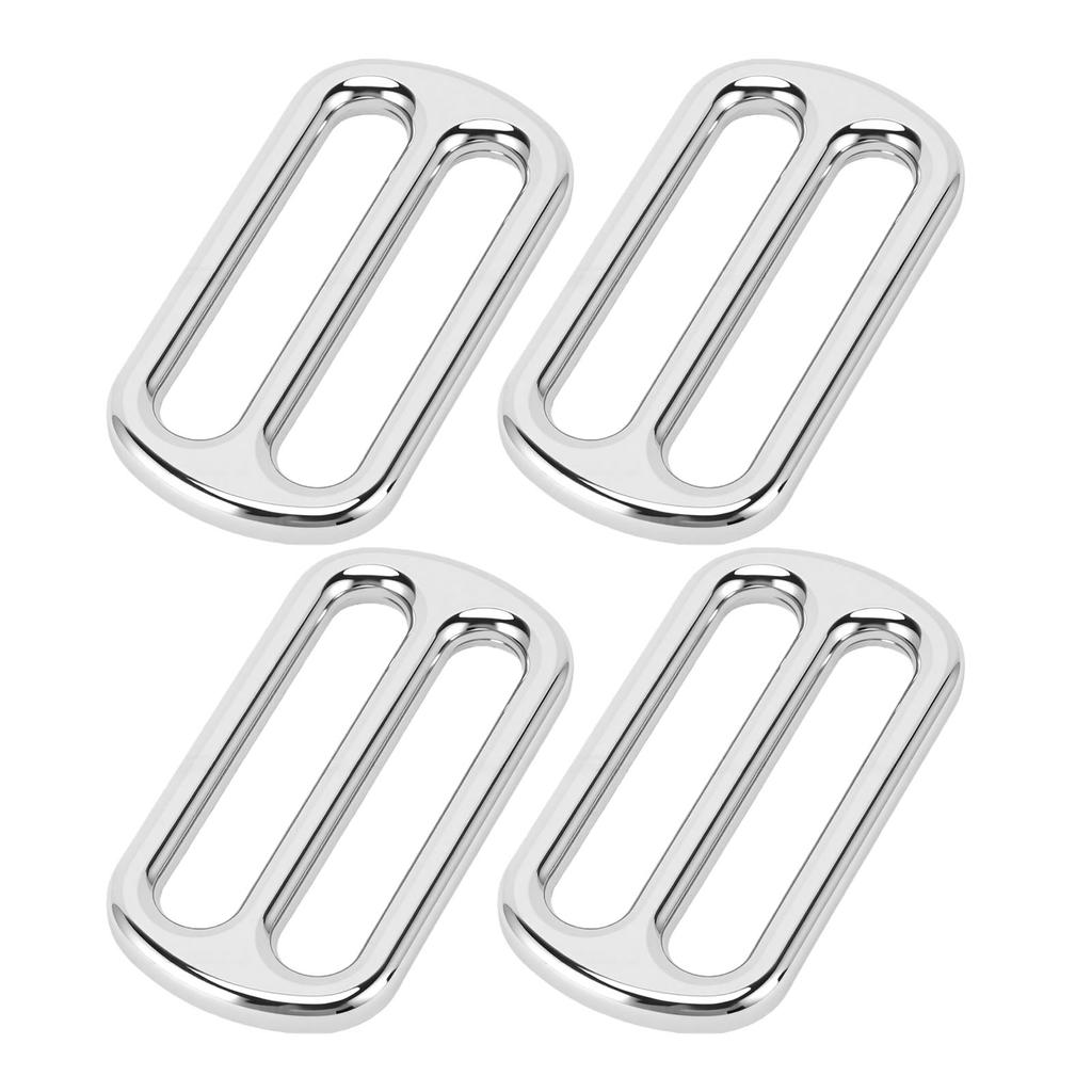 10PCS Webbing Buckles Strap Slide Adjuster Zinc Alloy Buckle for Clothing Backpack Belt Silver 49x26mm