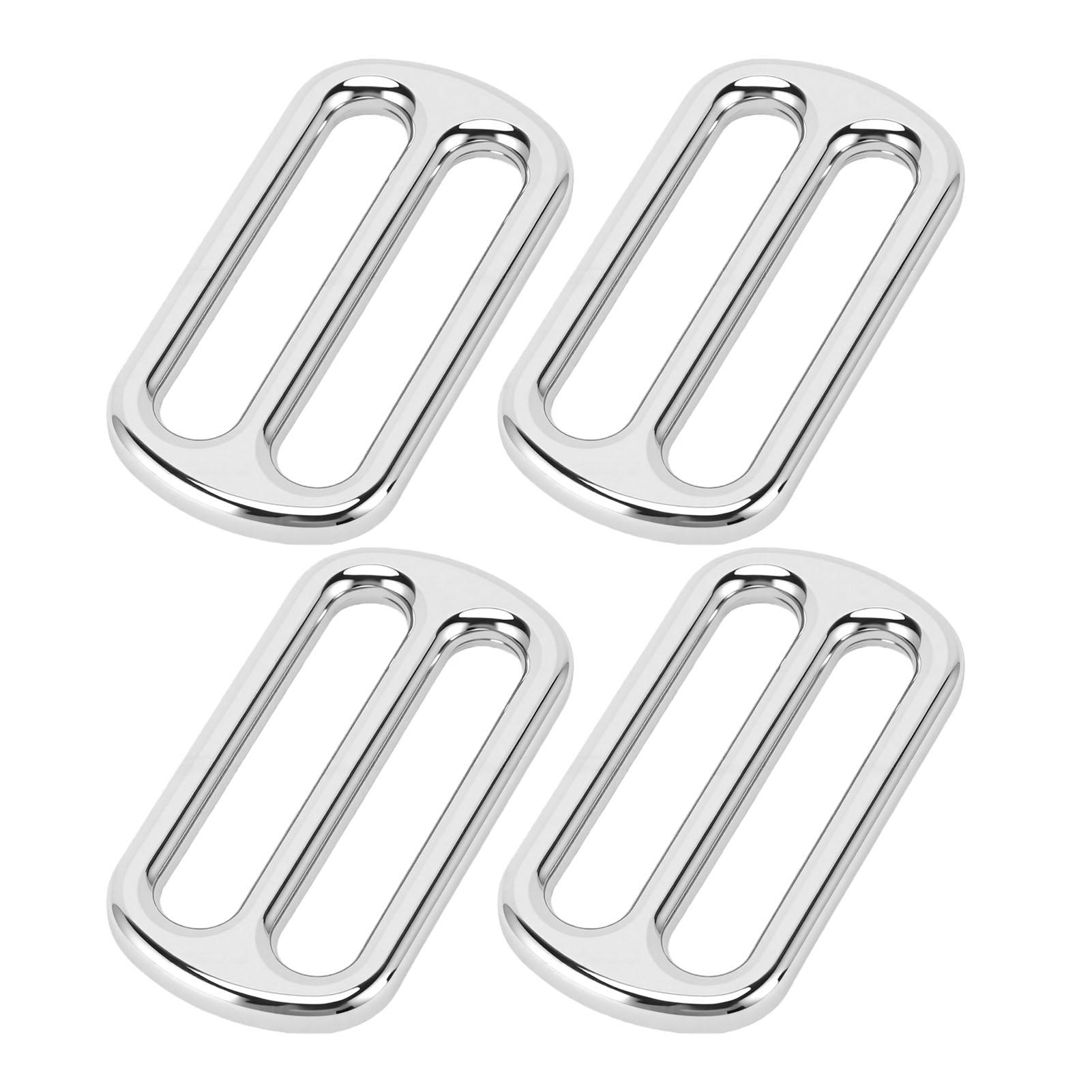 

10PCS Webbing Buckles Strap Slide Adjuster Zinc Alloy Buckle for Clothing Backpack Belt Silver 49x26mm