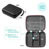 Sanwa Direct Travel with Perfect for Business and More and Mobile Pouch, Semi-Hard Dividers, Travel, Trips, - Mouse, Cables, Phones, Black, Medium,