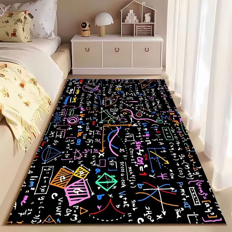 Math Formula Pattern Carpet Suitable As a Non-slip Mat for the Living Room or Bedroom Sofa