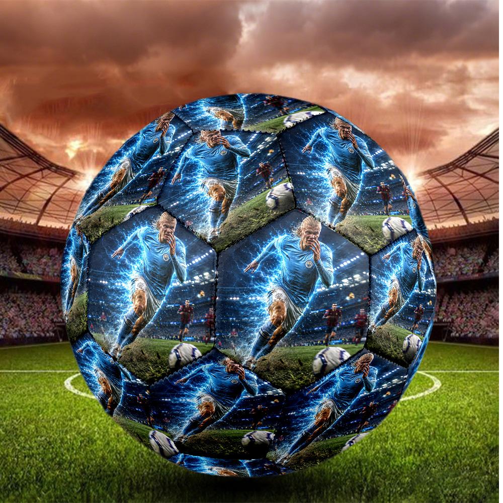 Erling Haaland Taglia 5 Pallone da Calcio Pallone da Calcio ad Alta Elasticità Per Competizioni all'Aperto Allenamento Quotidiano Gioco