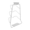Pot Lid Organizer 30kg Load 3 Lid Capacity S Shaped Trough Space Aluminum Pot Lid Holder with Drip