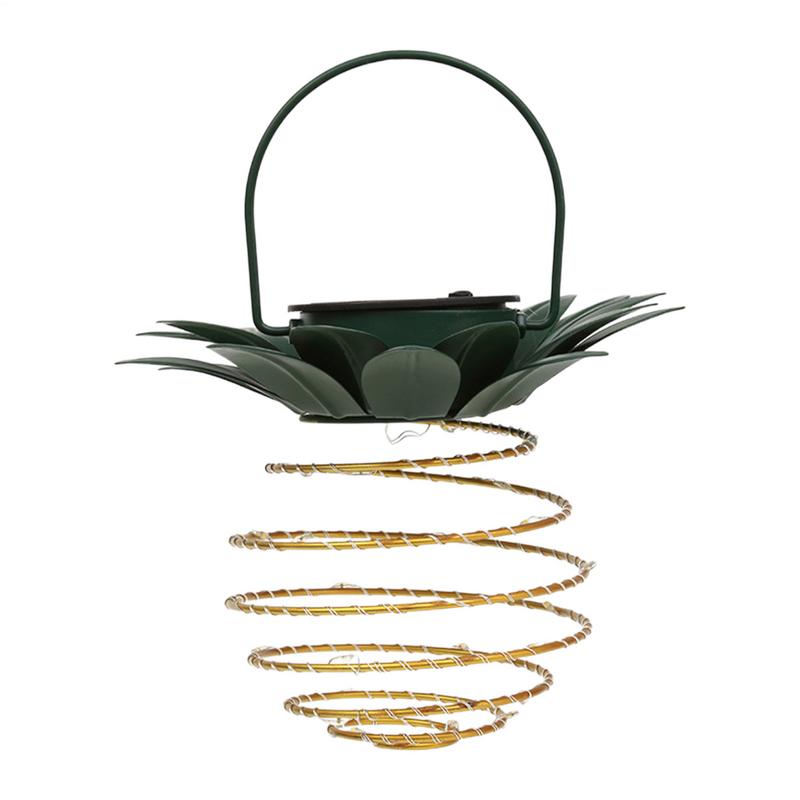 Spiral Lantern Light Solar Powered Pineapple Lamp Spiral LED Lanterns Outdoor Decorative String Wire Lights For Garden Patio