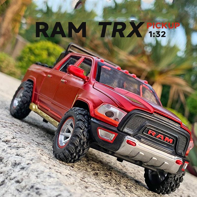 1/32 Dodge RAM TRX Diecast Alloy Model Car Miniature Pickup Off-Road for Children Collection Kids Metal Vehicles Boys Hot Toys