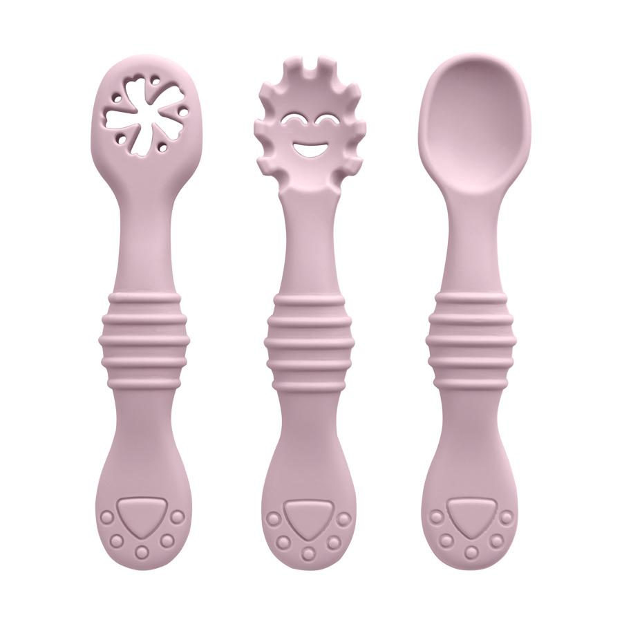 New Mother-kids 3PCS Baby Silicone Spoons Baby Utensils Training Cutlery Set Baby Feeding Meal Spoon Children's Tableware